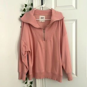 Aerie Half zip, Oversized, Crewneck
